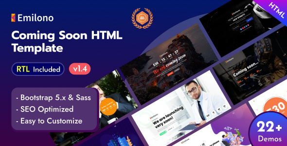 Emilono - Coming Soon Bootstrap 5 Template Emilono - Coming Soon Bootstrap 5 Template