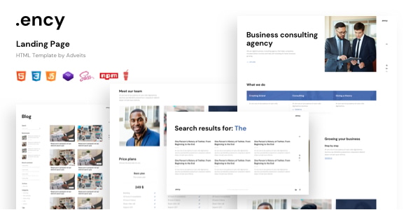 Ency - Landing Page HTML Template Ency - Landing Page HTML Template