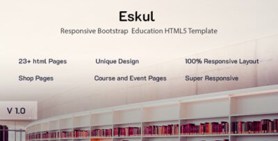 Eskul - Education-Course-e-Learning and Events HTML Template