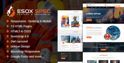 Esox Spec - Factory & Industrial HTML Template