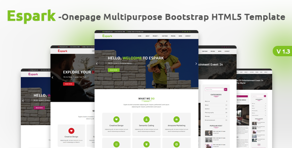 Espark Onepage Multipurpose Bootstrap HTML5 Template Espark Onepage Multipurpose Bootstrap HTML5 Template
