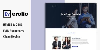 Everolio  - One Page HTML5 Bootstrap4 Template