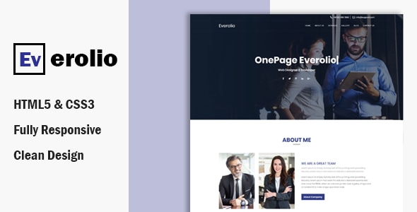 Everolio – One Page HTML5 Bootstrap4 Template Everolio – One Page HTML5 Bootstrap4 Template