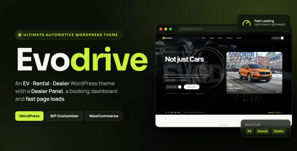 Evodrive — Car Rental & Dealer WordPress Theme Evodrive — Car Rental & Dealer WordPress Theme