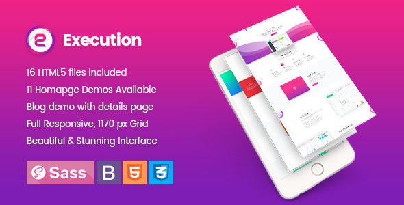 Execution App Landing & Product Showcase HTML5 Template Execution App Landing & Product Showcase HTML5 Template