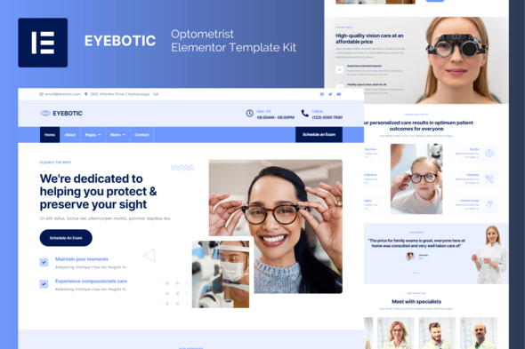 EyeBotic - Optometrist Elementor Pro Template Kit EyeBotic - Optometrist Elementor Pro Template Kit