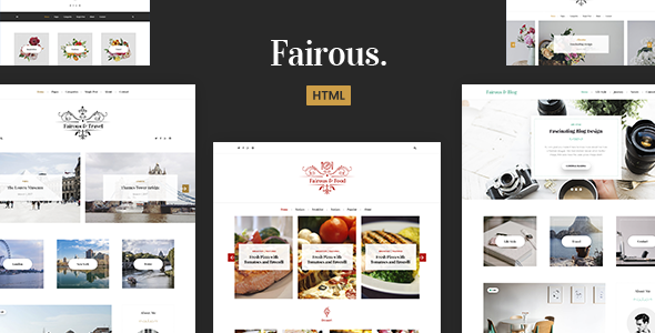 Fairous - Elegent HTML Blog Template Fairous - Elegent HTML Blog Template