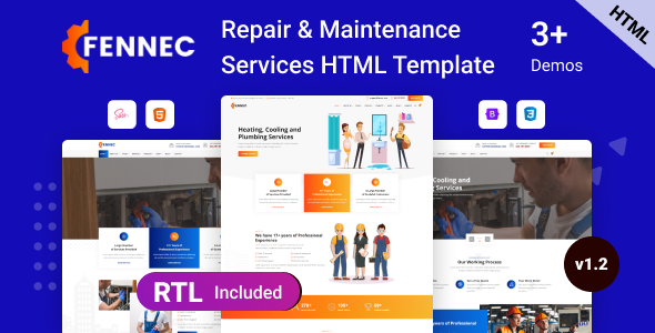 Fennec - Repair & Maintenance Services Bootstrap 5 Template Fennec - Repair & Maintenance Services Bootstrap 5 Template