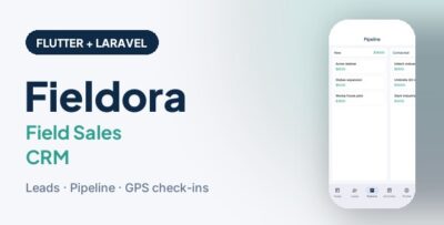 Fieldora | Flutter Field Sales CRM App with Laravel Admin