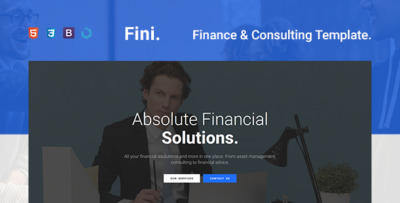 Fini - Finance & Consulting One Page Template