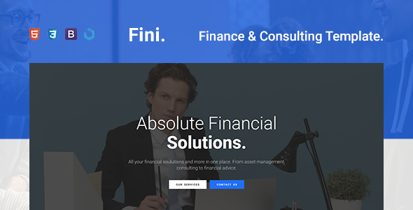 Fini - Finance & Consulting One Page Template Fini - Finance & Consulting One Page Template