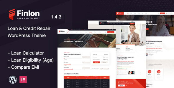 Finlon - Loan & Credit Repair WordPress Theme Finlon - Loan & Credit Repair WordPress Theme
