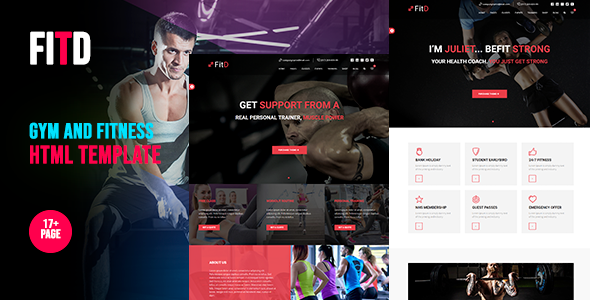 FitD - Gym and Fitness HTML Template FitD - Gym and Fitness HTML Template