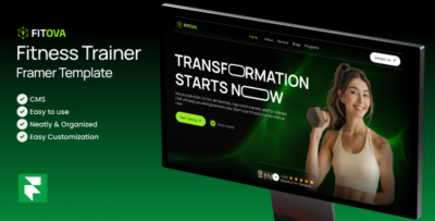 Fitova - Fitness & Gym Framer Template