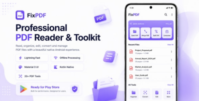 FixPDF - Ultimate Android PDF Tools & Document Utility App (Jetpack Compose, Kotlin, AdMob)