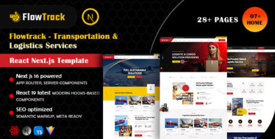 Flowtrack - Transportation, Logistics & Cargo React Next.js Template