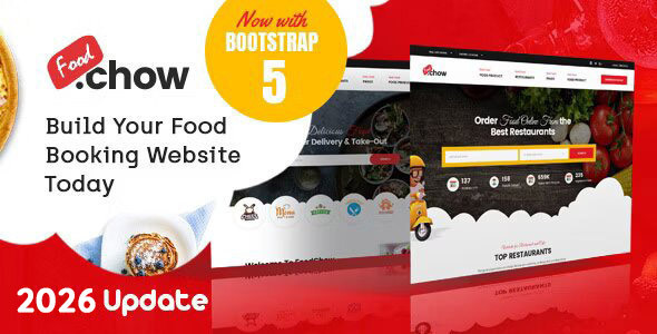 FoodChow - Food Delivery Website Template FoodChow - Food Delivery Website Template
