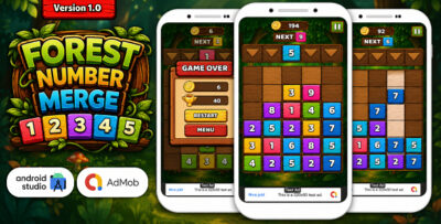 Forest Number Merge - Android Studio Puzzle Game with AdMob Ads