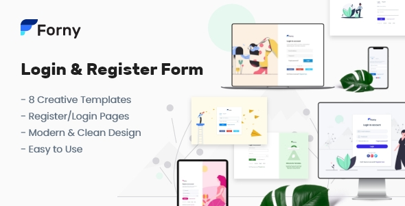 Forny - Login and Register Form Templates Forny - Login and Register Form Templates