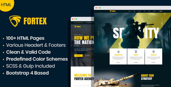Fortex - Military Service & Veterans HTML Template Fortex - Military Service & Veterans HTML Template