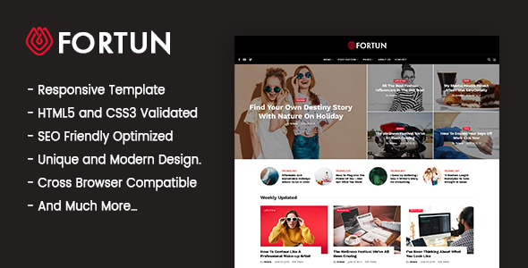 Fortun - Blog & Magazine HTML5 Template Fortun - Blog & Magazine HTML5 Template