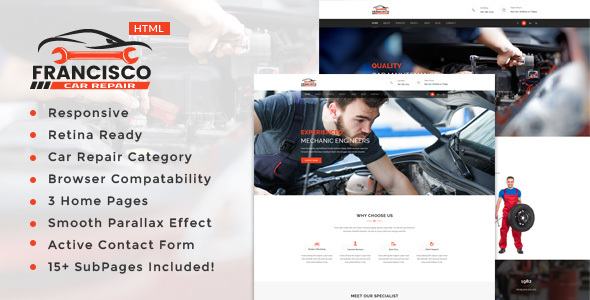 Francisco || Auto Mechanic & Car Repair Template Francisco || Auto Mechanic & Car Repair Template