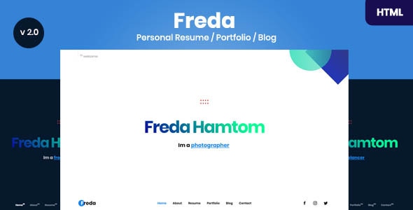 Freda - Personal Resume / Portfolio / Blog / HTML Template Freda - Personal Resume / Portfolio / Blog / HTML Template