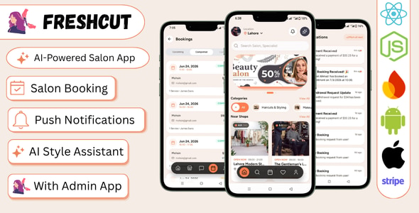 FreshCut | AI-Powered Salon Booking React Native App FreshCut | AI-Powered Salon Booking React Native App