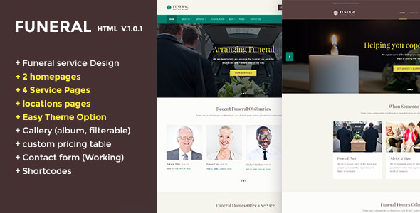 Funeral Caring Home Service Website Template Funeral Caring Home Service Website Template