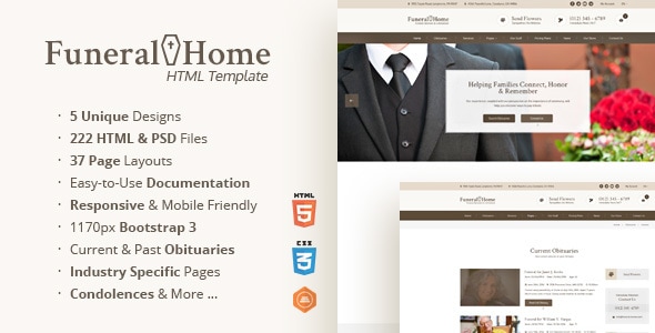 Funeral Home - Memorial Service & Church HTML Template Funeral Home - Memorial Service & Church HTML Template