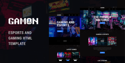 Gamon - eSports and Gaming HTML Template