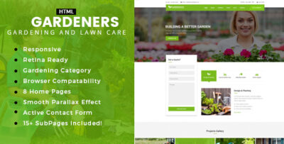 Gardening - Gardening, Lawn Care and Landscaping HTML template