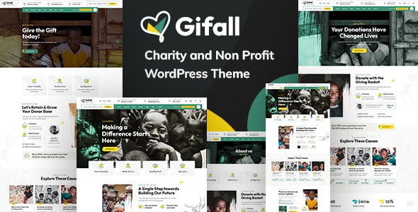 Gifall - Charity Non Profit WordPress Theme Gifall - Charity Non Profit WordPress Theme