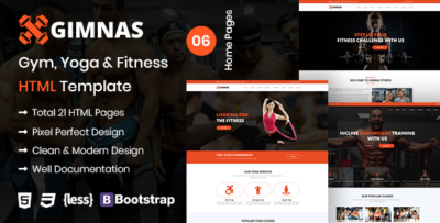 Gimnas - Gym, Yoga & Fitness HTML Template
