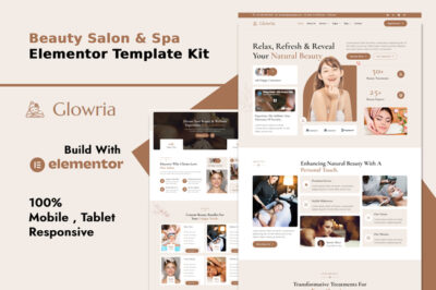 Glowria - Beauty Salon & Spa Elementor Template Kit