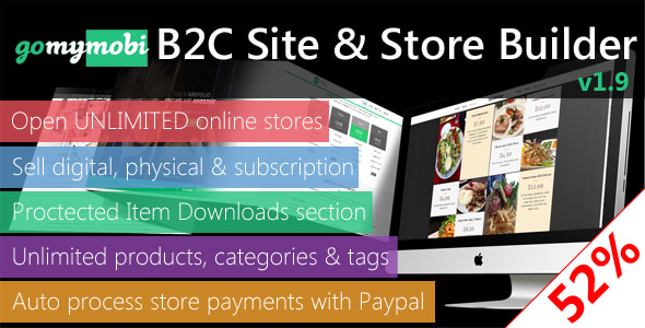 gomymobiBSB: eCommerce - B2C Business Website & Online Store Builder gomymobiBSB: eCommerce - B2C Business Website & Online Store Builder