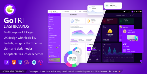 GoTRI Admin Dashboard Bootstrap HTML Template Angular 20 Starter Kit GoTRI Admin Dashboard Bootstrap HTML Template Angular 20 Starter Kit