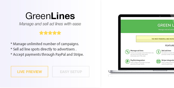 Green Lines - Standalone Script - Manage and Sell Ad Lines Green Lines - Standalone Script - Manage and Sell Ad Lines