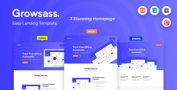 Growsass - Startup Agency and SasS Landing Page Template Growsass - Startup Agency and SasS Landing Page Template