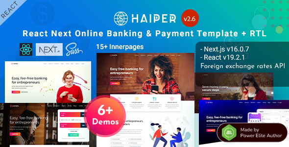 Haiper - React Nextjs 16 Banking Finance & Payment Solutions Template Haiper - React Nextjs 16 Banking Finance & Payment Solutions Template