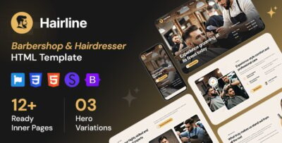 Hairline - Barbershop Hair Salon and Hairdresser HTML Template