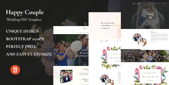 Happy Couple - Wedding HTML5 Template Happy Couple - Wedding HTML5 Template