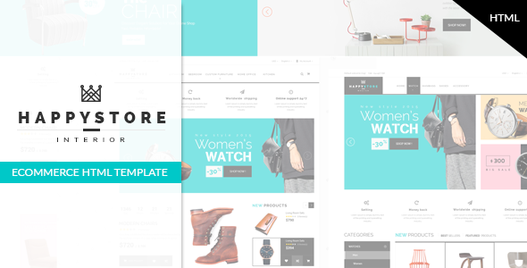 HappyStore - Fashion & Furniture Shop eCommerce Template HappyStore - Fashion & Furniture Shop eCommerce Template
