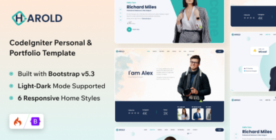 Harold - Personal Portfolio CodeIgniter Template