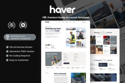 Haver - Roofing Services Elementor Template Kit