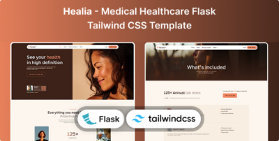 Healia - Medical Healthcare Flask & Tailwind CSS Website Template