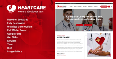 Heart Care - Heart and Medical Care HTML Template