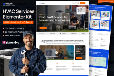 Heatpro - HVAC Services & AC Repair Elementor Template Kit