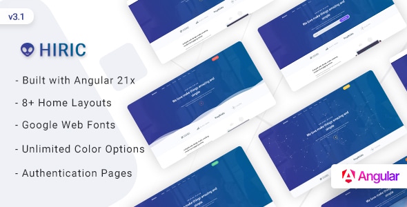 Hiric - Angular 21 Landing Page Template Hiric - Angular 21 Landing Page Template