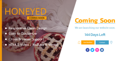 HONEYED - Simple Vimeo & YouTube Video Background Page